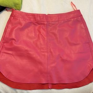 Karina Grimaldi pink leather skirt small